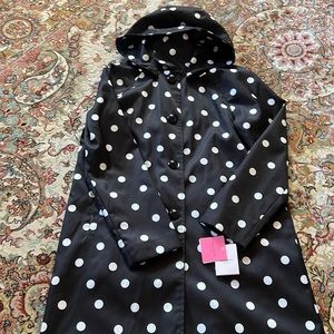 Kate spade polka dot rain coat